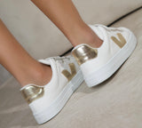 Tênis vert  Branco e dourado