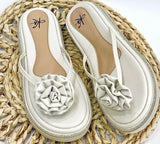 Flat flower branca
